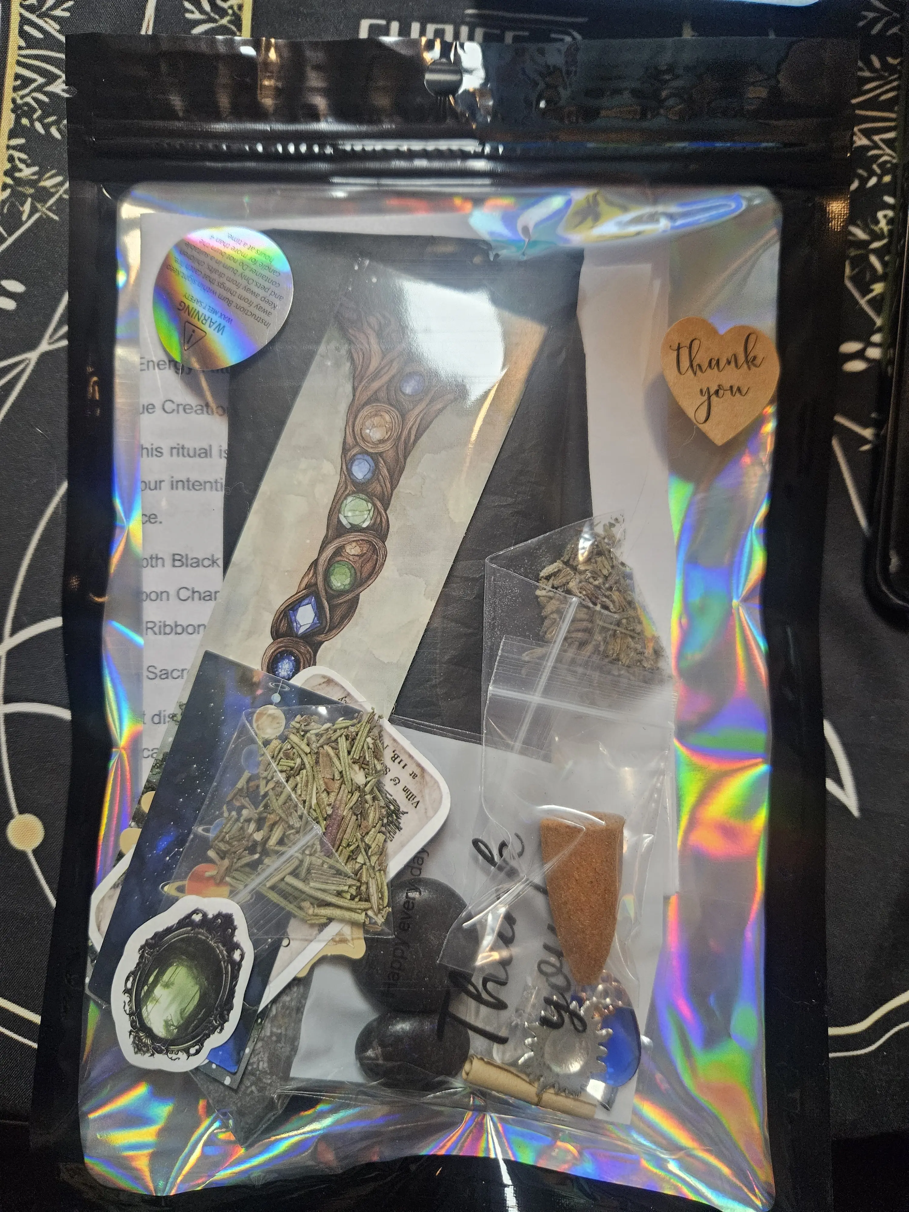 Protection & Positive Energy Intention Candle Gift Set with Herbs & Crystals