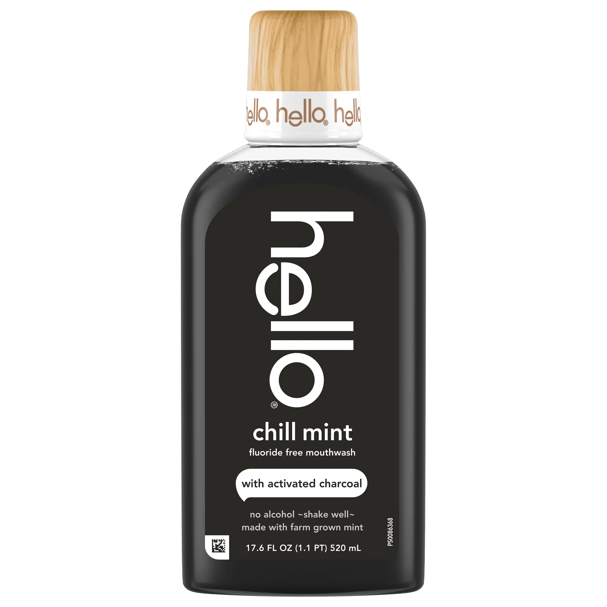 hello chill mint with activated charcoal mouthwash