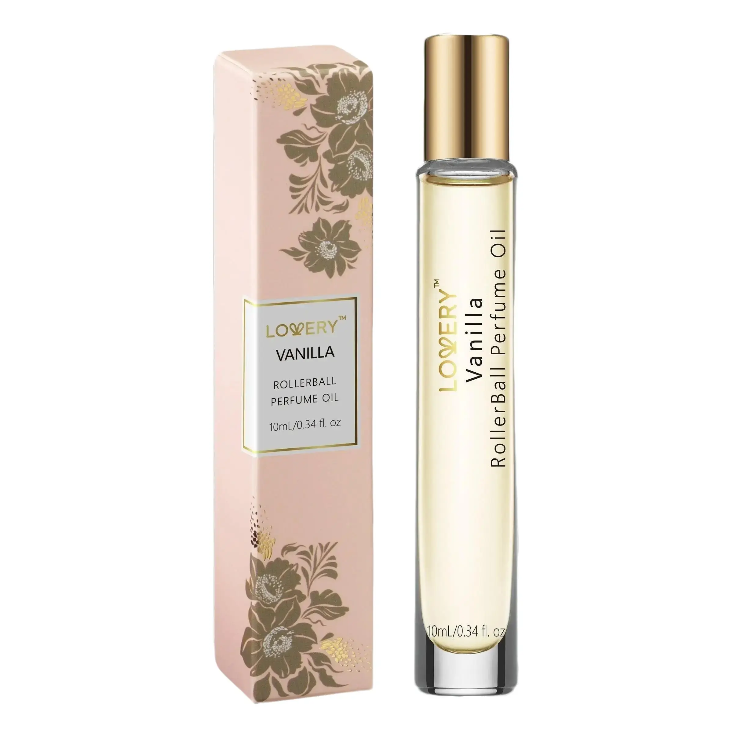 LoveryGifts Vanilla Perfume Oil - 10ml Long Lasting Rollerball Clean Fragrance with Fresh Vanilla, Soft Citrus, Light Florals & Rich Amber Notes