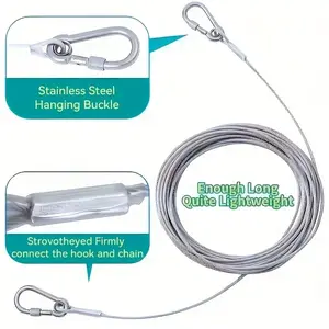 Stainless Steel Foldable Clothesline, Ideal for Indoor/outdoor Laundry Products, Camping Gear, Bathroom, Dorm, Durable and Corrosion-Resistant