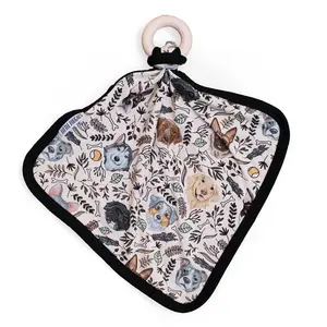 DOODLES + DOGS | LOVIE WITH WOODEN RING | READY TO SHIP