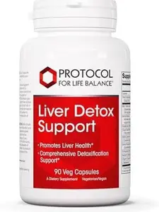 Protocol Liver Detox Support - 90 Veg Capsules for Comprehensive Detoxification & Liver Health - Dairy Free & Vegan Glutathione Supplement Healthcare Edible