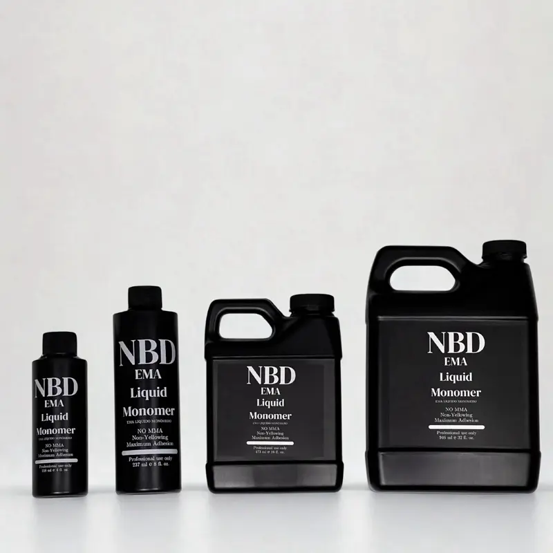 NBD Professional Acrylic Nail monomer 4 oz, 8 oz, 16 oz & 32 oz - EMA Low Odor Beginner Friendly
