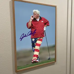 Signed John Daly Golf Poster – Frameless Collectible for Sports Fans Artistic Photo