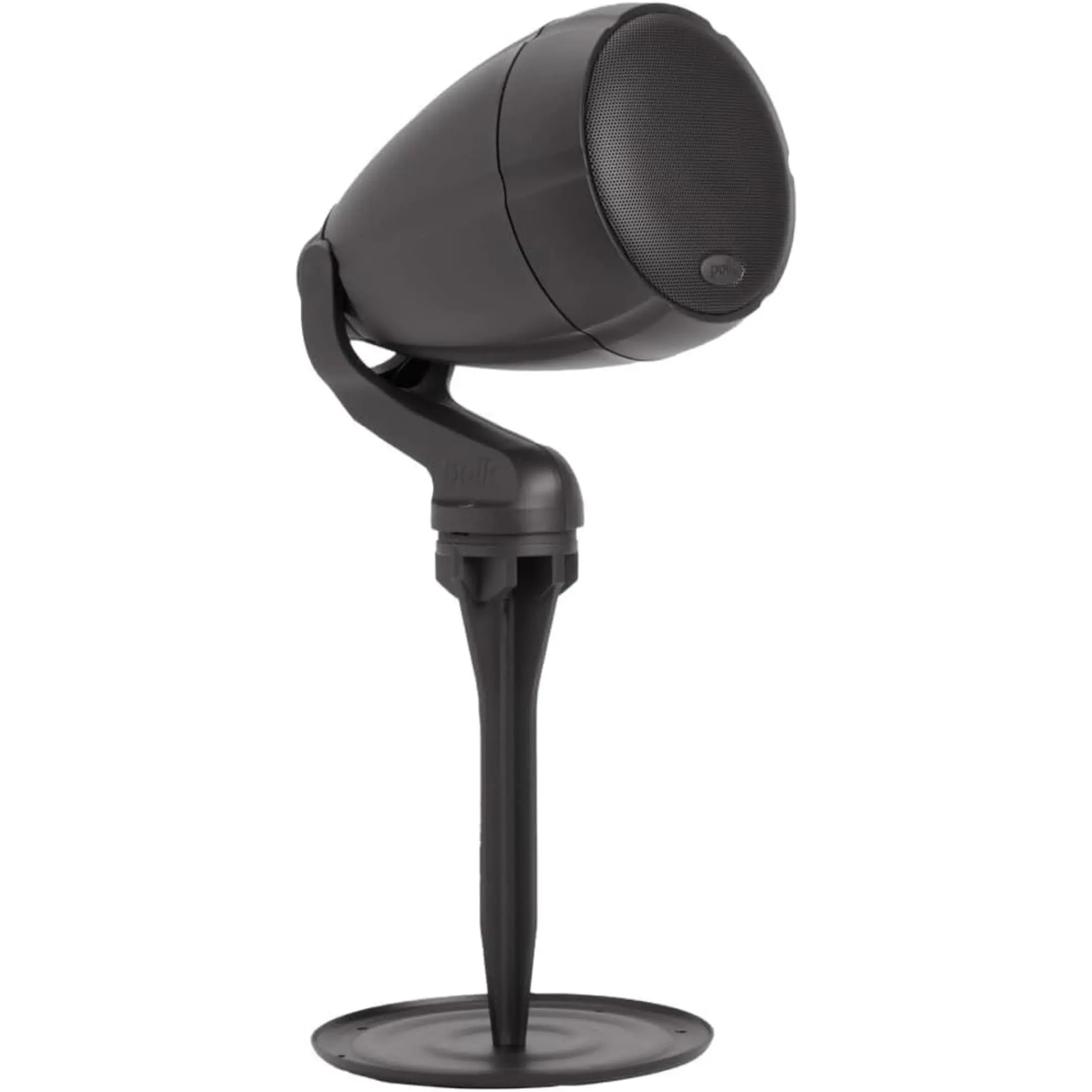 Polk Audio Atrium SAT300 Compact Outdoor Loud Bass Speaker with Wall Mount - 3.5" Long-Throw Midrange Woofer, 0.75" Composite Dome Neodymium Tweeter, Anti-Theft Design, Weather-Resistant Housing, Chestnut Brown, Aluminum, 1 Voice Coil, 100W Power
