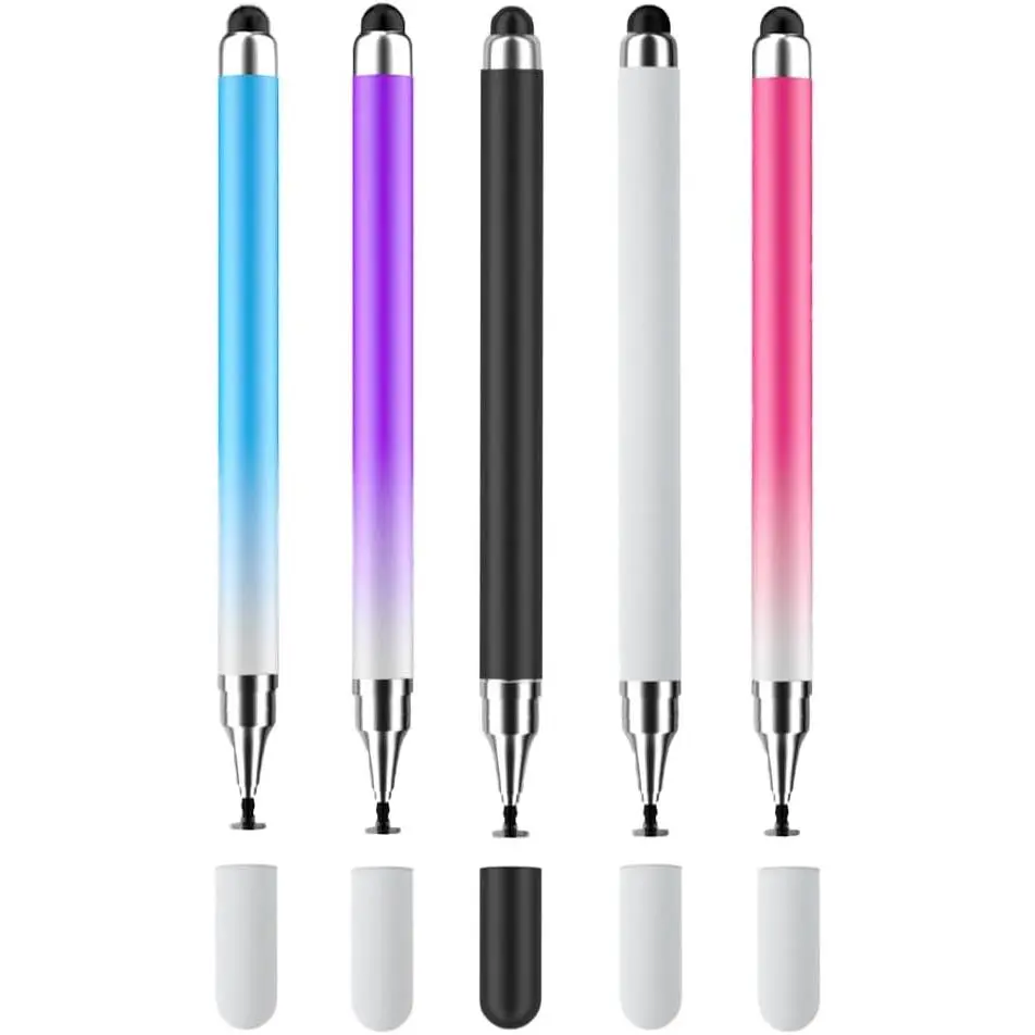 Stylus Pen for Touch Screens(5pack), 2 in 1  & Sensitivity Capacitive Pens for iPad  Android Tablets and  Universal Touchscreen Devices