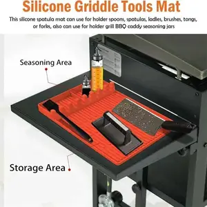 Blackstone Silicone Grill Mat for Outdoor Cooking, Large Drip Mat & Spatula Pad for Grilling Accessories, Kitchen Counter Protection