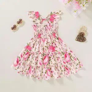 Girl Dress Kids Sleeveless Ruffle Dresses for Girls Summer Outfits Beach Sundress kids clothes