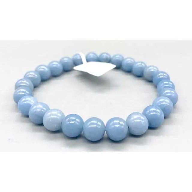 Angelite Bracelet 8mm Blue Angel Communication Crystal