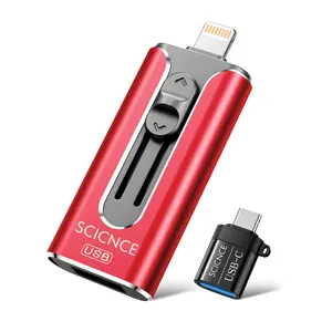 SCICNCE 256GB USB Stick Drive Storage for Photos and Videos Backup, Compatible with iPhone iPad Android PC, Plug and Play, No Application Required