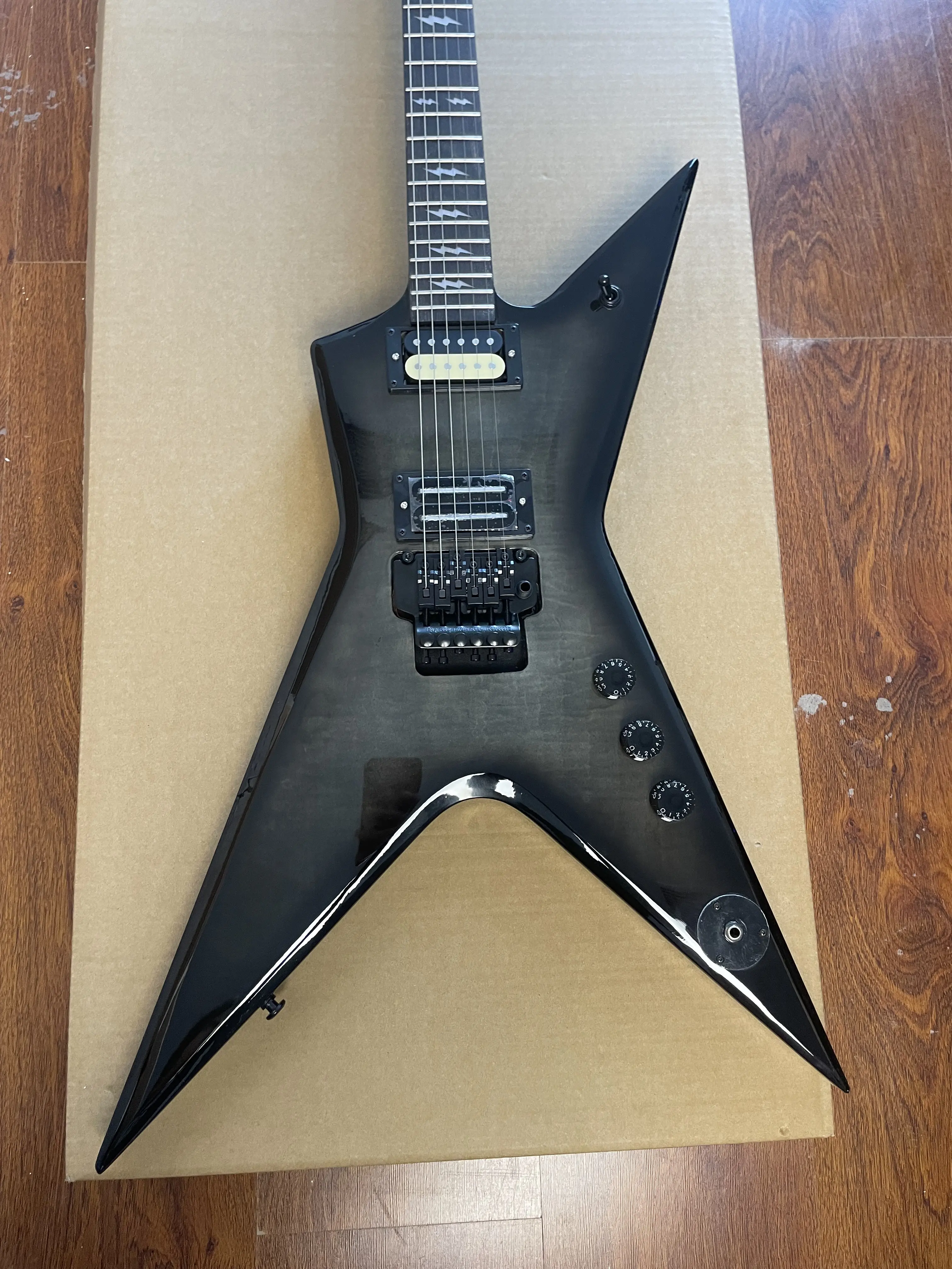 Dimebag Darrell Stealth Electric Guitar Kit - Olive Green, Flame Maple Veneer, Floyd Rose Vibrato