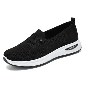 OFIREND Women's Slip-On Knit Sneakers - Lightweight, Breathable, Non-Slip Footwear for Elderly Walking, Casual Fashion Shoes for Daily Use