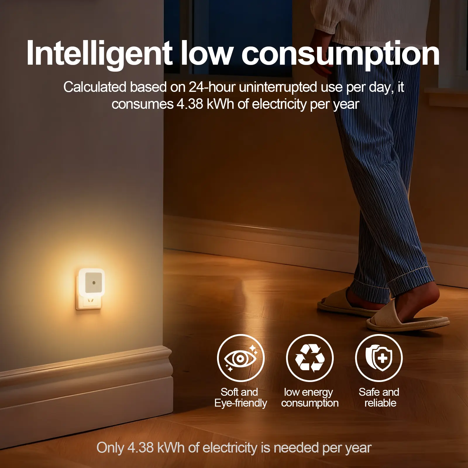 【Back to School】6 Pack Plug In LED Night Light 0.5W Daylight White with Smart Dusk to Dawn Sensor Energy Efficient Mini Wall Nightlights Modern Farmhouse Home Decor for Kids Room Bedroom Bathroom Stairs Kitchen Hallway Indoor Ambient Lighting