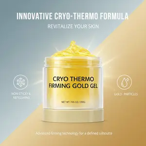 15-Day Sculpting & Tightening Gold Massage Cream, Cryo Thermo Formula to Reduce Cellulite, Refreshing Body Contouring Cream for Legs, Belly & Arms, Unisex, 200g