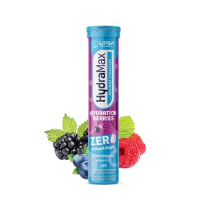 HydraMax Hydration Berries Zero – Sugar-Free Electrolyte Effervescent Tablets, Berry Flavor, 16 Tablets