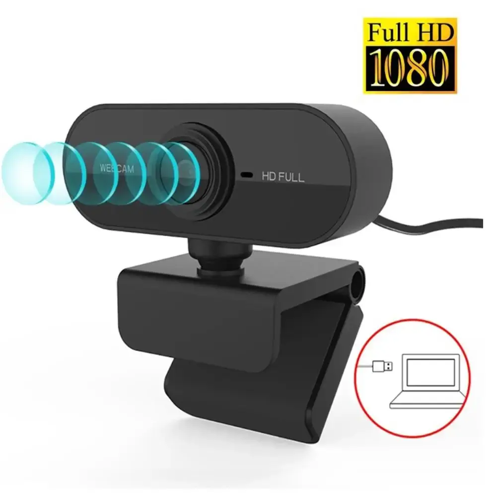 1080P HD Webcam Plug & Play, Pc Webcam, Multi-System Compatible Camera for Windows, Mac & Android with Streaming Support, USB Webcam for Remote Workers, Students & Creators, Zoom Calls, Live Streaming & Online Meetings