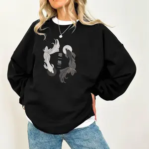 Embroidered Betta Fish Satosugu Anime Shirt Sweatshirt Betta Fish Tee Ying Yang Shirt Anime Gift Gift for Her Gift for Him JJK ESN1878