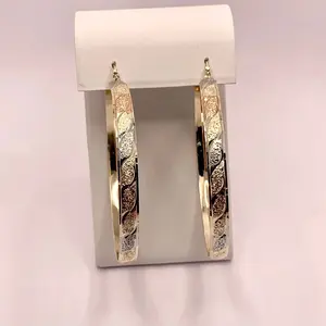 Hoops Earrings Gold tri tone Large Hoops Gold Filled Jewelry Arretes Pantallas de oro Argollas