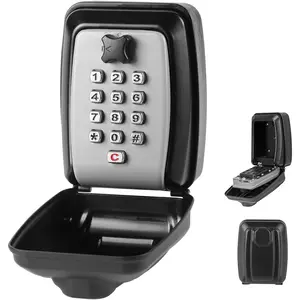 Wall Mounted Key Lock Box with 12-Digit Combination Resettable Code Large Capacity Waterproof Security Lock for Home Office Outdoor