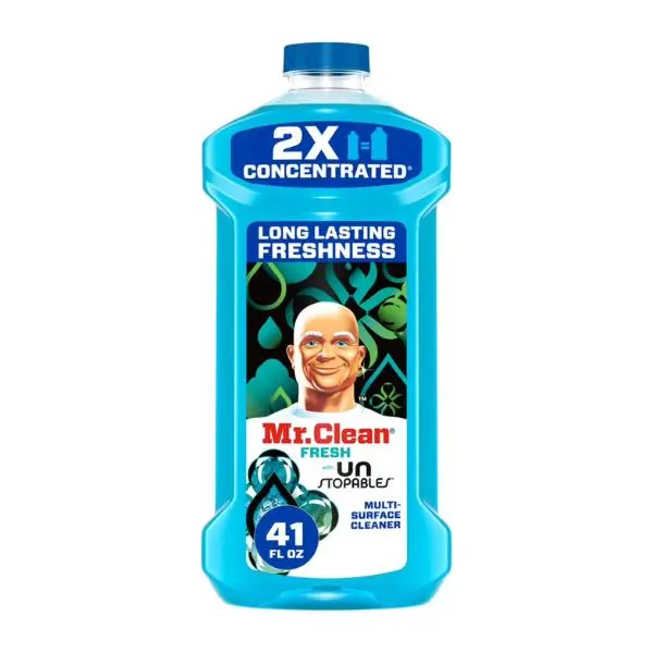 Mr. Clean All Purpose Cleaner, 2X Concentrated Multi Surface, Unstopable Fresh Scent, 41 fl oz