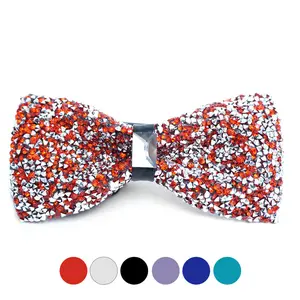Sparkling Crystal Men's Bow Tie