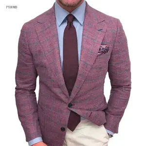 2025 Men’s Plaid Sports Coat, Casual Fit, Checkered Blazer for Parties, Dates, and Weddings