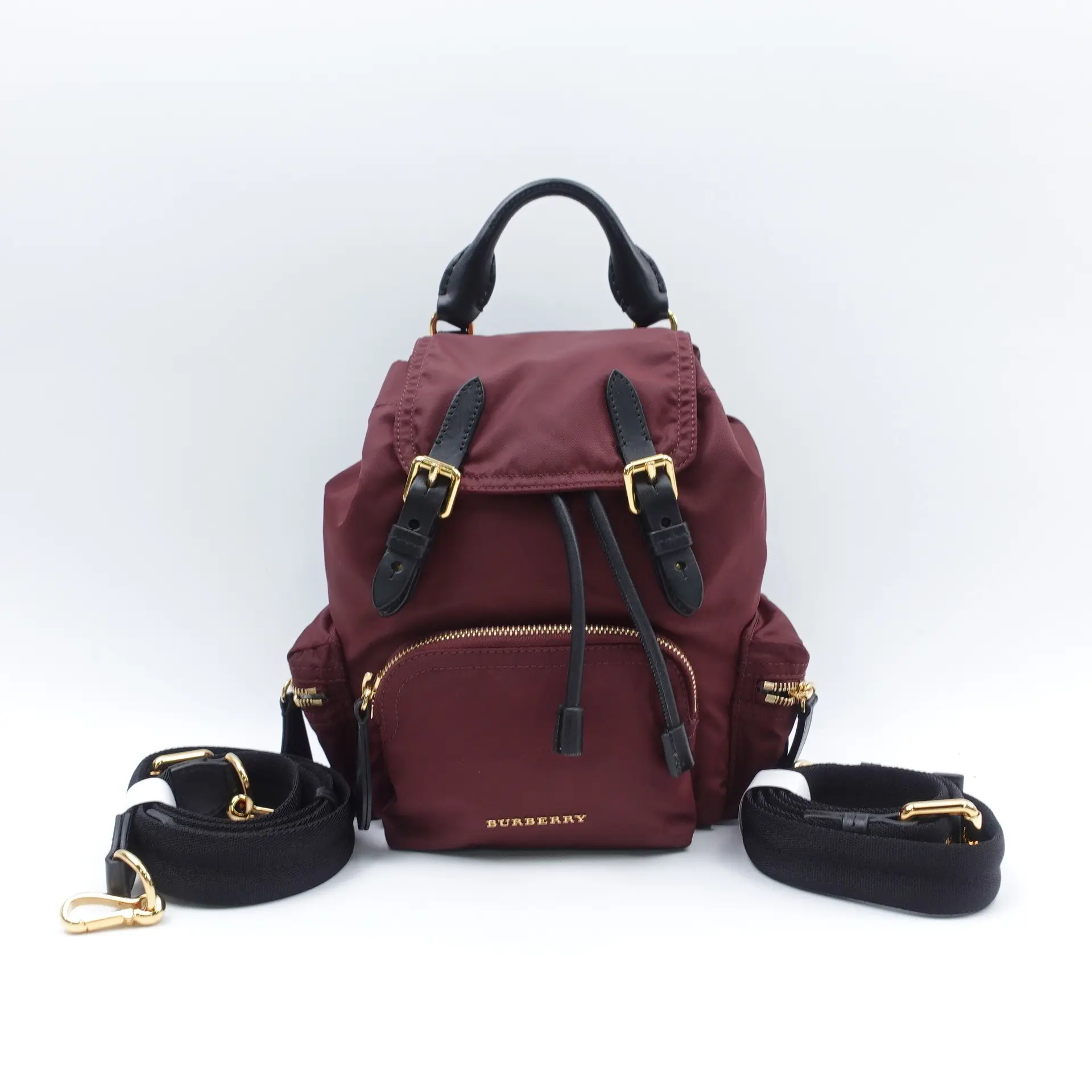 Pre-owned BURBERRY Nylon Backpacks Rucksack Burgendy Backpack T10410079