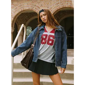 Goldsmith Denim Bomber Jacket Mid Wash