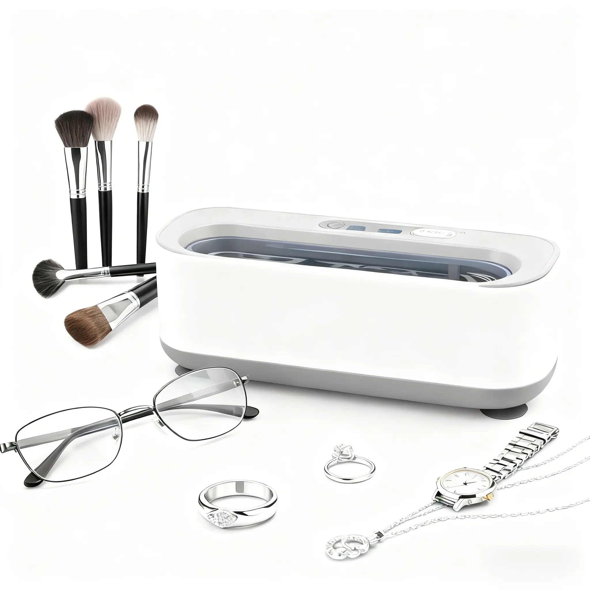 Ultrasonic Jewelry Cleaner Machine 48KHz, Professional Sonic Cleaner for Jewelry, Rings, Eyeglasses, Retainers, Dentures, Watch Bands