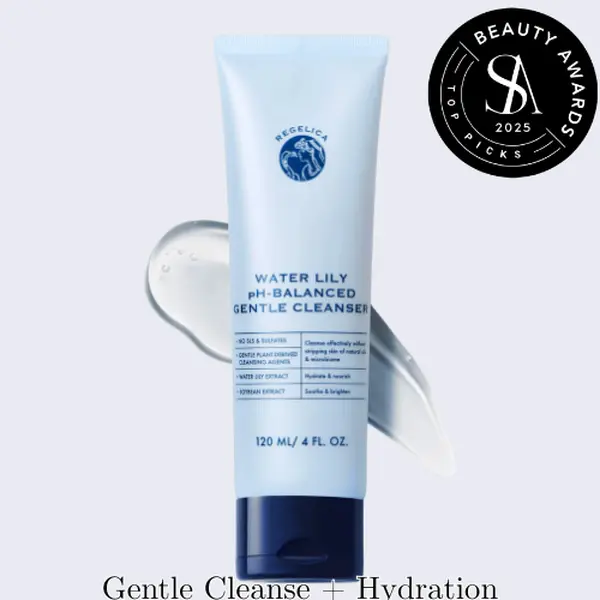 Regelica Water Lily pH-Balanced Gentle Cleanser - Soothing & Antioxidant Skin Repair Facial Cleanser