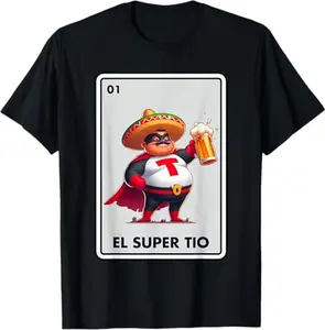 Mexican Uncle Enjoying Drinks Bingo Card Design Tee Shirt Celebration Apparel