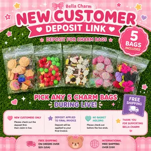 New Customer/ Table Mix Charm, Pick in live,  5 bags Charm