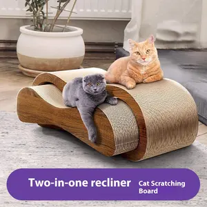 FluffyDream2 in 1 Cat Scratcher CardboardLounge Bed, Cat Scratching Board cats  cratcher Vertical L-Shape