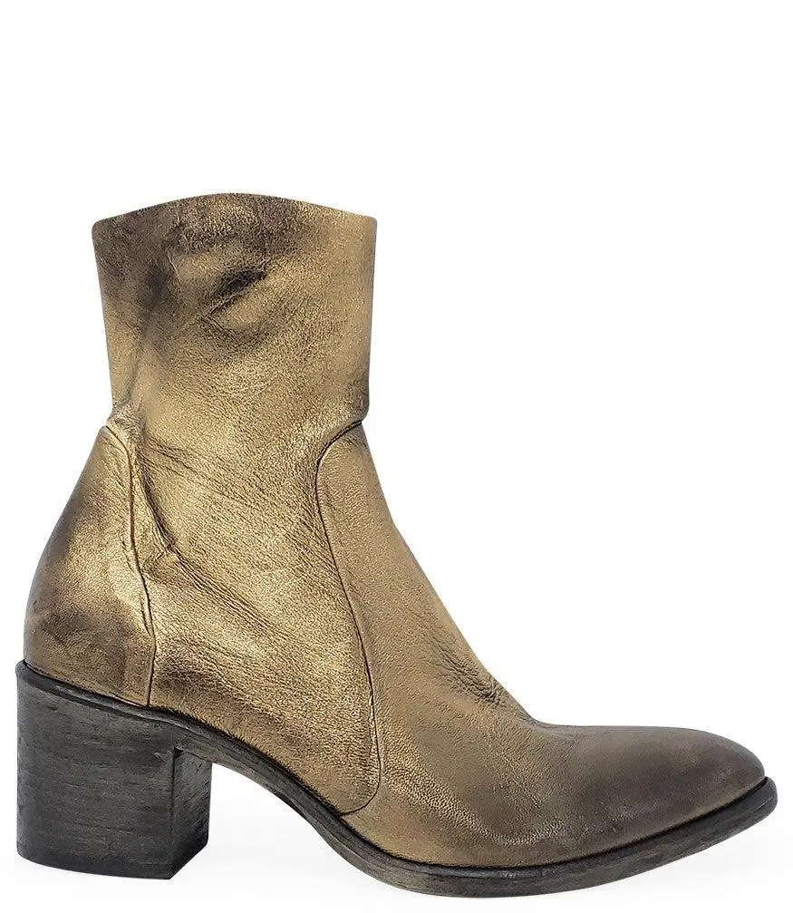 Madison Maison Antique Gold Leather Ankle Boot