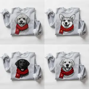 Santa Claus Claw Christmas Dog Sports Grey Sweatshirt - Santa Claus 50 Dogs | Gildan Unisex Holiday HoodieRAIMENTRY