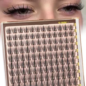 Natural False Eyelash Clusters, Elf Style Lashes Extension 10/12/14mm, Comic Style C Curve Thin False Lashes, DIY Personal Lash Extensions, Individual Lashes Extensions, Cosmetic