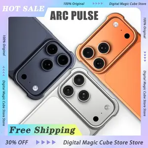 ARC PULSE Phone Case Aluminum Metal Borderless Mobile Phone Case For iPhone17 AIR PRO MAX Phone Accessories Giffts