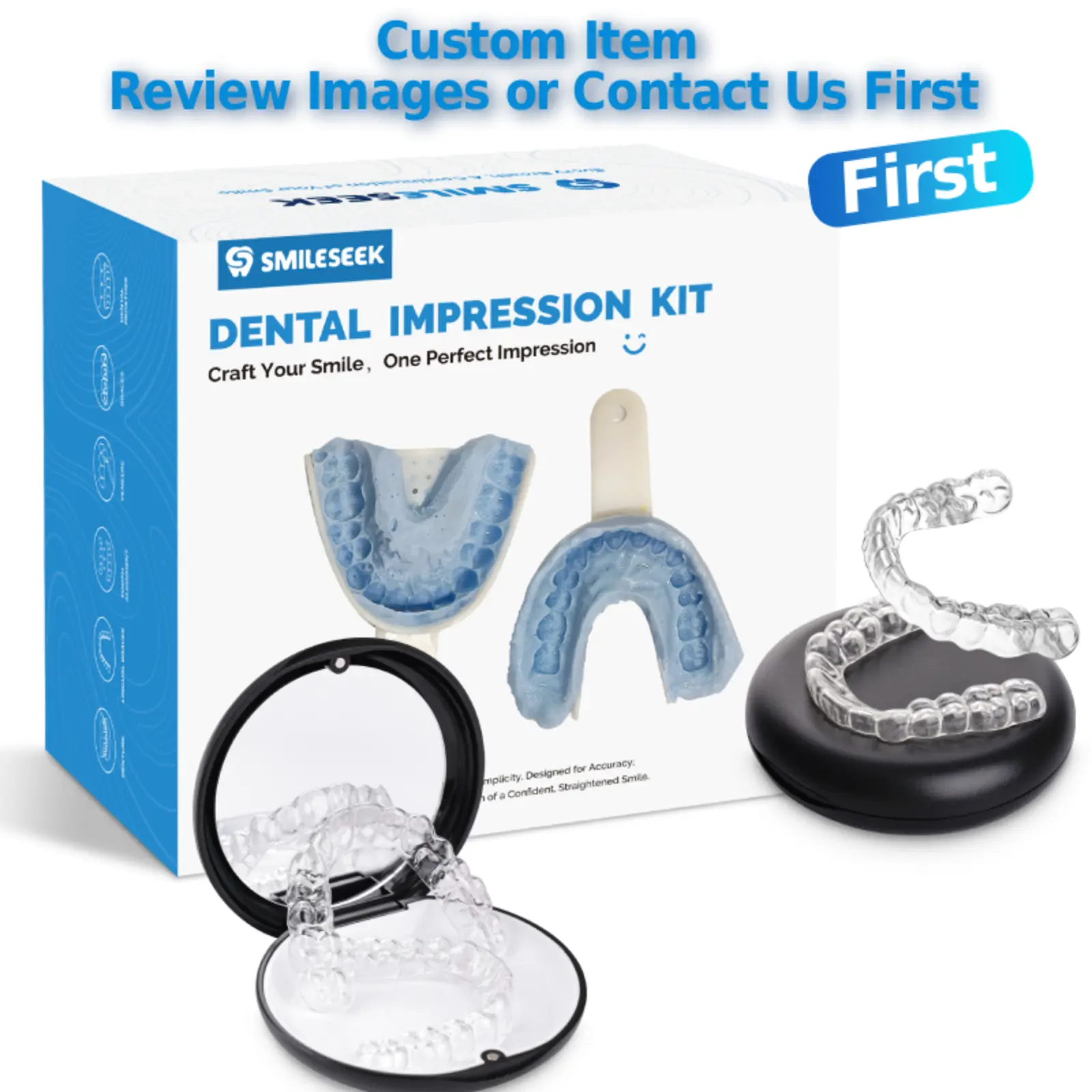 Smileseek Clear Teeth Retainer Upper & Lower - BPA-Free Precision-Fit, Slim Durable Replacement, Nearly Invisible forAdults & Teens, Retention After Braces, Day/Night Wear