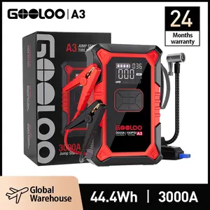 Jump Starter & Air Compressor — 3000A Peak, 12000mAh, 150PSI for Gas & Diesel Engines
