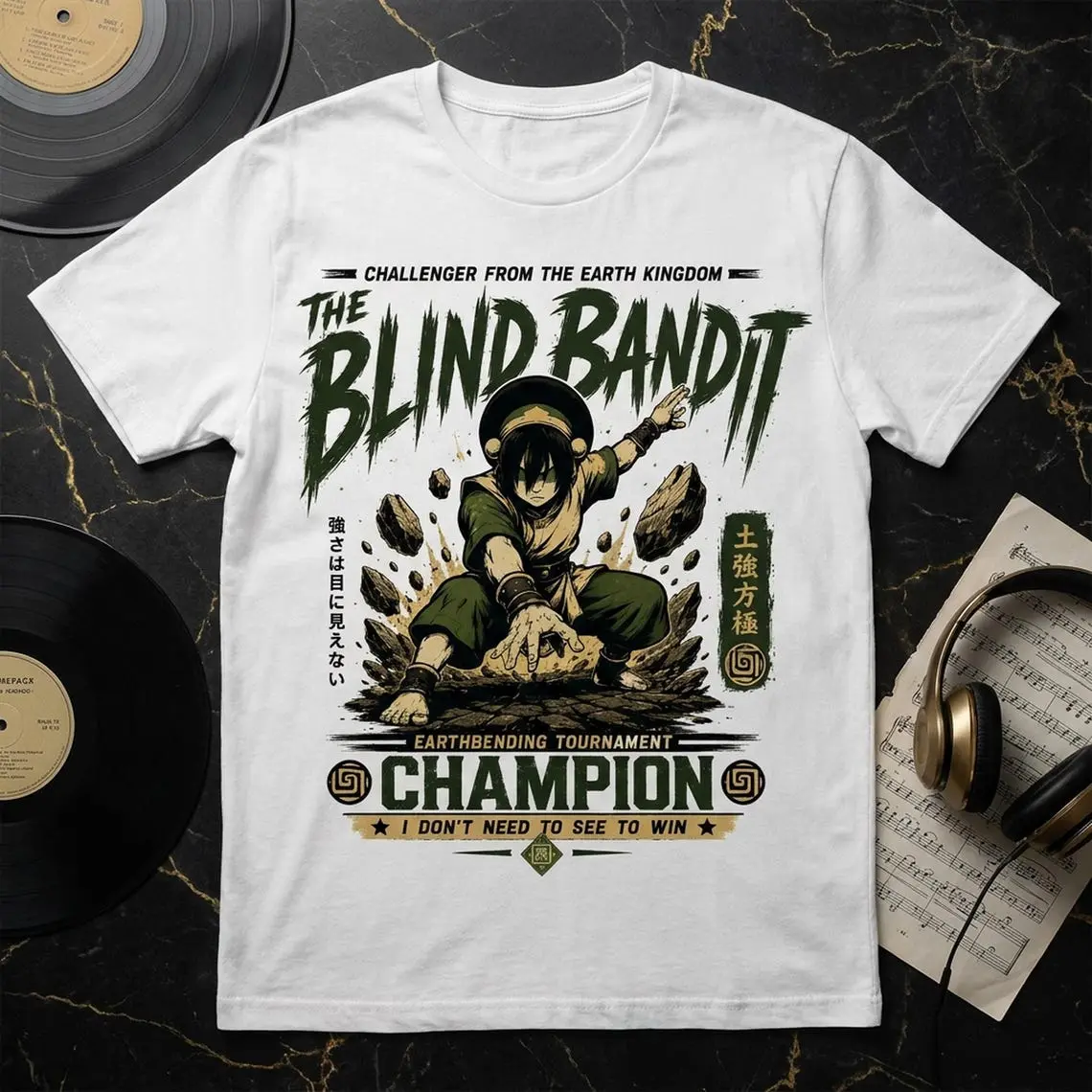 Toph Blind Bandit Shirt, Earthbender Graphic Tee, Avatar The Last Airbender Inspired Vintage T-Shirt, Unisex 100% Cotton Fan Gift