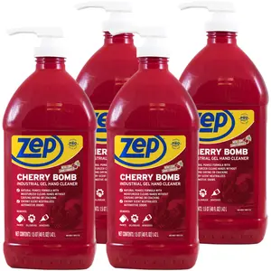 Zep Cherry Bomb Hand Cleaner - Buy 4 & Save Bundle (48 oz Each) - Perfect for mechanics and DIY'ers