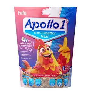 LuckyQworms Apollo 6-in-1 Poultry Treat 5 lbs / 1 lbs for Chickens Birds Fish Turtles Natural Protein Nutrient-Rich Daily Food