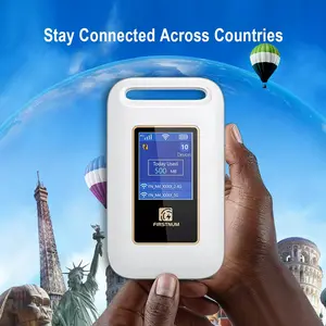 FIRSTNUM M4 Portable WiFi Hotspot Device 4G Data Worldwide Tri-Band Support Car RV Travel WiFi Router Wireless Portátil LTE connect device Wifi Wifi  Screen