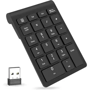 Number Pads, Numeric Keypad Numpad 22  Portable 2.4 GHz Financial Accounting Number Keyboard Extensions 10 Key for Laptop, PC, Desktop, Surface Pro, Notebook