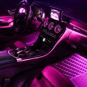 EL Wire LED Car Strip Lights, 9.8ft/3m Auto Neon LED String Strip Light, USB Wire Strip Lights for Car, DIY Your Car Center Console and Dashboard, Ambient Lighting Kits for Car Indoor Decorations