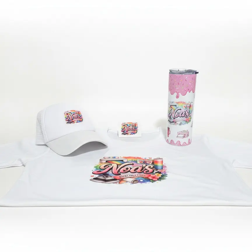 Personalized Combo Set Unisex T-Shirt Hat & Tumbler Customizable Names Phrases Designs Quality Materials Professional Finish