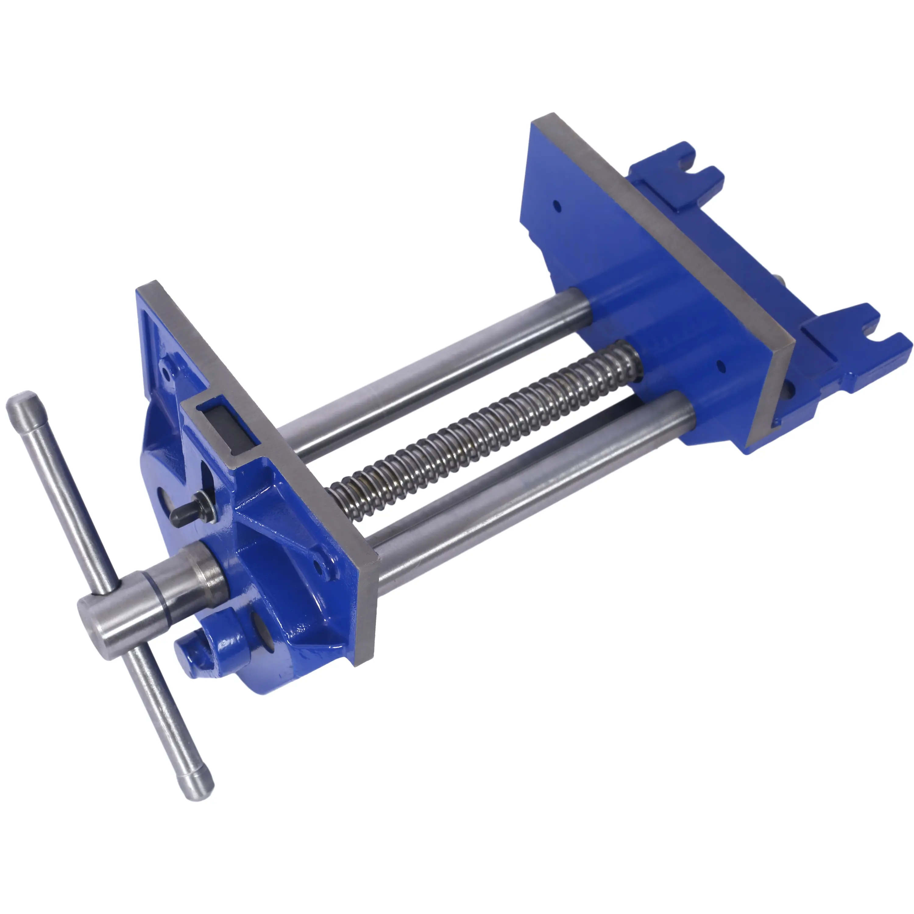 7-Inch Jaw Width Heavy-Duty Cast Iron Woodworking Vise for Workbench - Hardware Rapid Action Tool with Quick-Release Mechanism, Shock-Absorbing Construction, Adjustable Front Stop, Body and Sliding Jaw, Tommy Bar, Main Screw for Workshop Tasks
