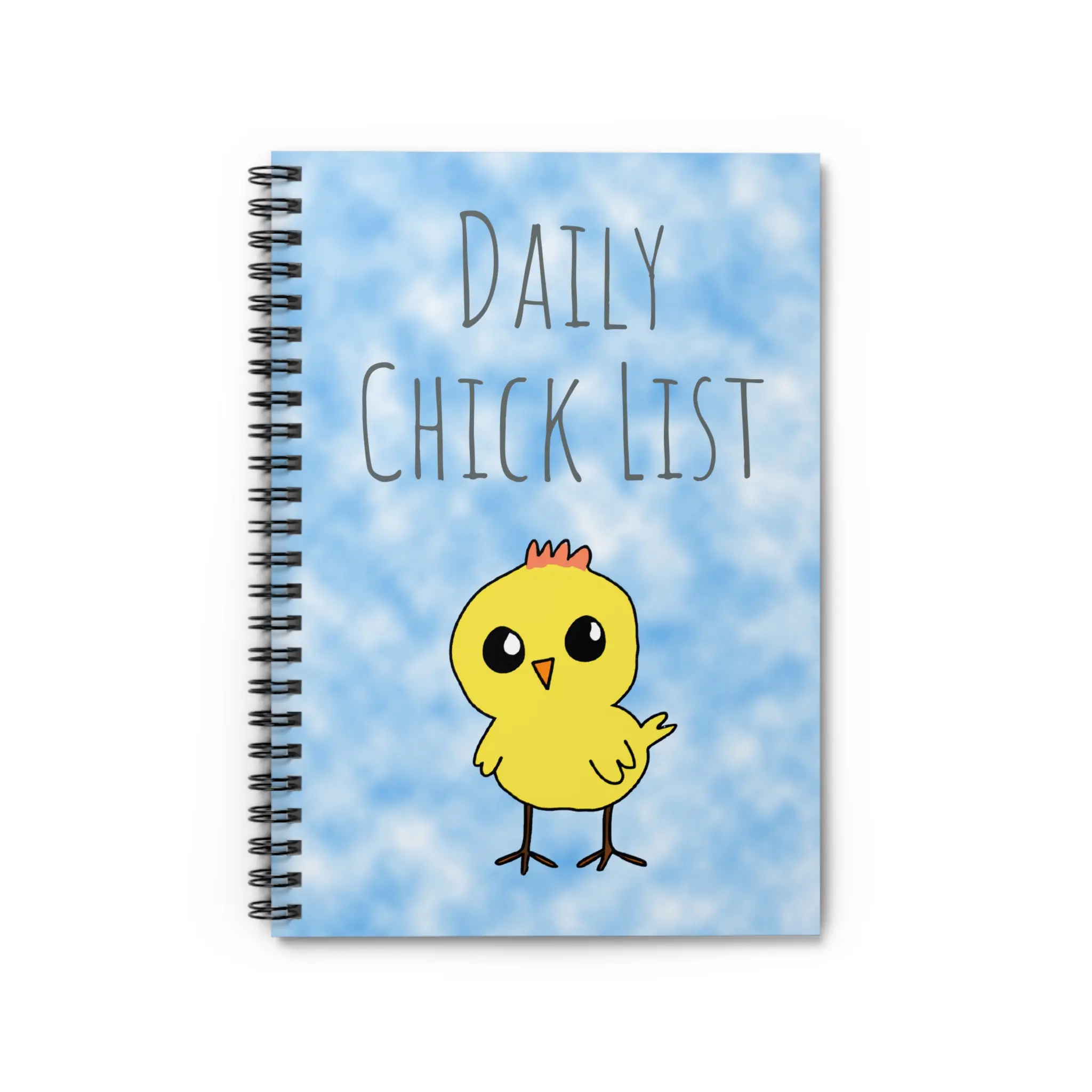 Spiral Notebook, Chicken Chick To-Do List, Ruled Line Journal for Chicken Owners - Farmhouse Notepad, Cute Chick Stationery, Animal Lover