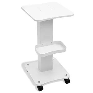 Esthetician Trolley Cart with Wheel, 3 Tier Beauty Rolling Cart, Beauty Instrument Storage Car with Wheels, Salon Spa Beauty Machine Trolley Stand with Wheels