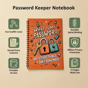 Simple Password Book, 1 Pc Minimalist Address and Password Manager with Quick Website Login Access, Username and Password Storage Notebook for Home and Office Computer Use, Great Holiday Gift Workbook
